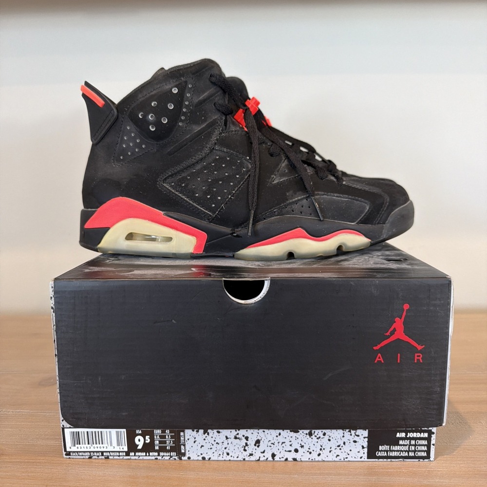 Men's 2014 Nike Air Jordan 6 VI Retro "Infrared" Size 9.5 384664 023